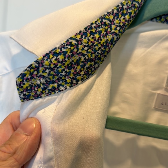 Symth and Gibson Tailored Fit Dress Shirt 15/38 Liberty London Fabric Contrast - Picture 3 of 4